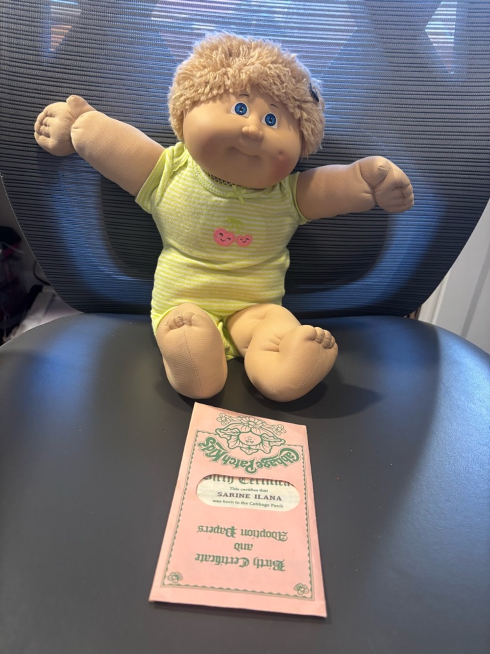 Cabbage Patch Kids Soft Plush‎ Doll in Yellow Outfit